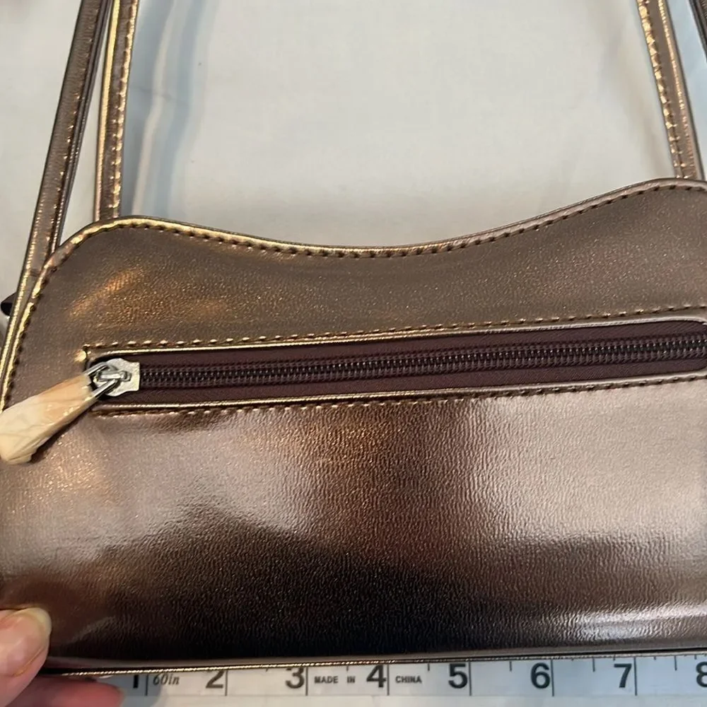 NWT Elegant Metallic Brown Womens Handbag Set perfect for all your essentials